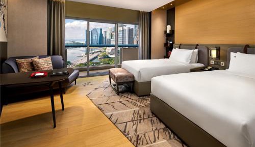 Swiss Marina Bay, 2 Doubles, High Floor, Balcony, Marina Bay View